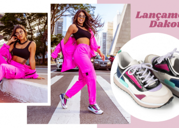 Hari Almeida usando novo tênis jogging Dakota