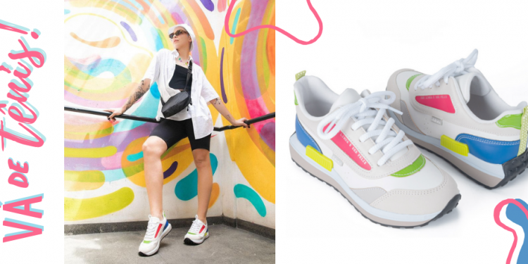 Tênis jogging Dakota em um look mais urbano com Giulia Dias