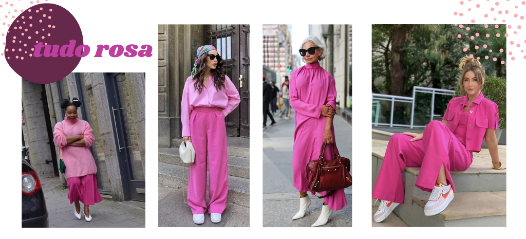 Look all pink para um visual moderno. (Fotos: divulgação).