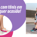 O tênis é ícone de estilo para um visual despojado.