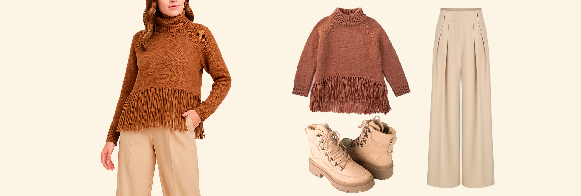 Tricô texturizado com mood Boho-Chic e artesanato contemporâneo.