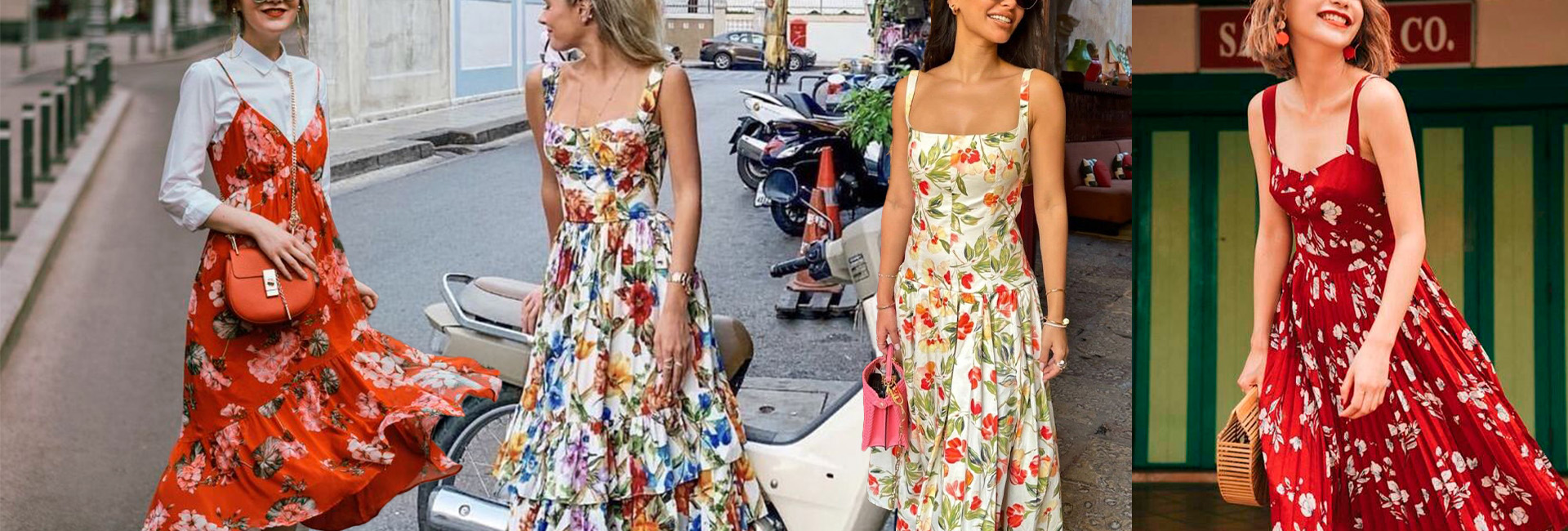 Vestido com tênis para um look romântico e confortável.