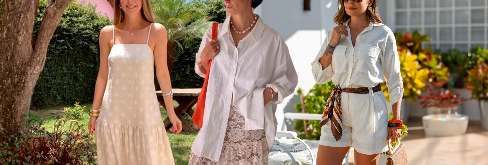 Tênis Brancos e Tons Naturais: a base dos looks de verão