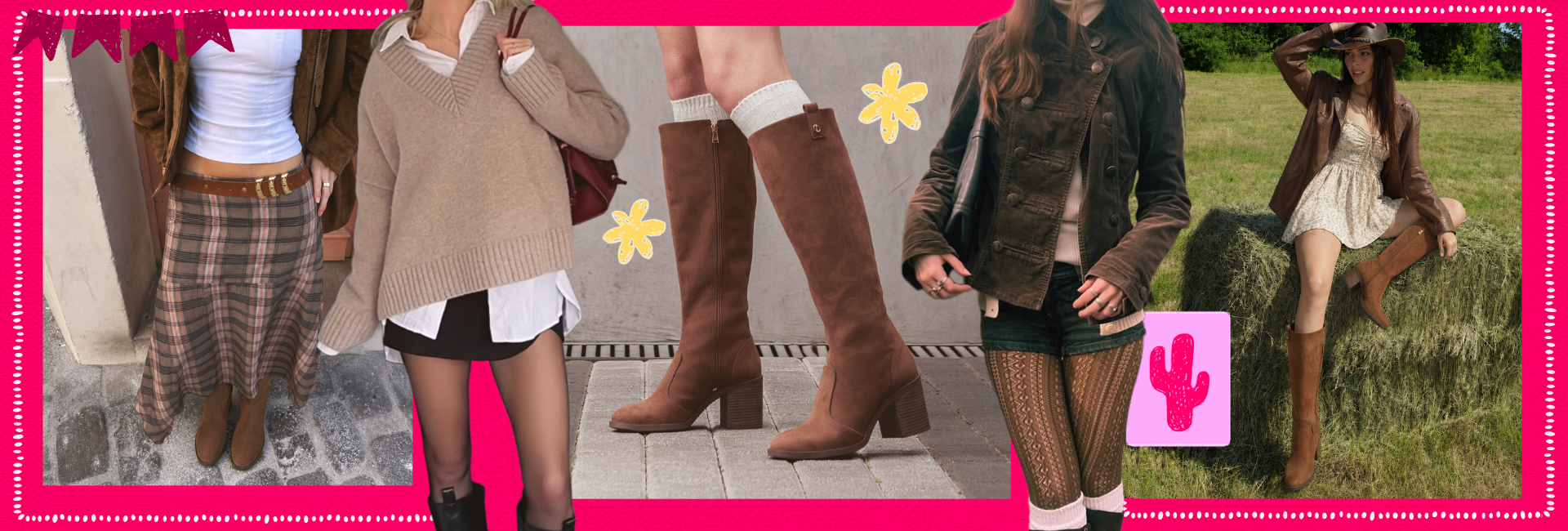 As botas de cano longo são as favoritas do momento.